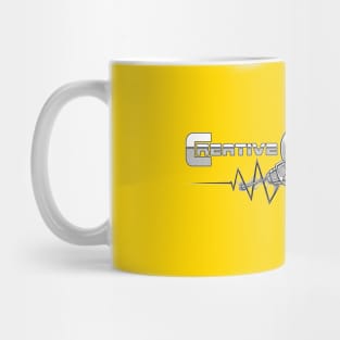 WEIRDO - Creative Energy Flo - Skull - Black and White - Yellow Mug